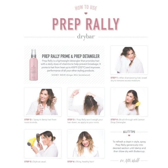 $13❤️‍🔥 Drybar Prep Rally Prime Detangler Spray 💇🏼‍♀️ NEW Heat Protectant - Picture 3 of 6